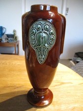Vase Jugendstil Majolika