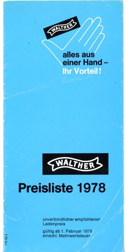 Walther preisliste 1978 osp - 1978,