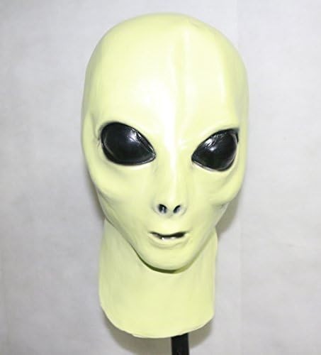 Grüne alien latex maske - alien,