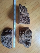 Wurzelholz kleines Regal 3 Stück