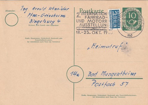 Brd maschinenstempel - brd,, gs