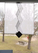 Scheibengardine  mit Raute 60x