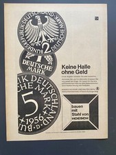 Bauen mit Stahl von Hoesch Keine Halle ohne Geld 1966 Vintage Ad Werbung Reklame