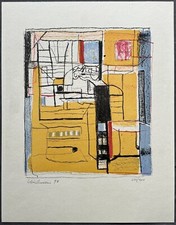 Rolf Lindemann, Raum, Farblithographie, 1998, handsigniert u nummeriert