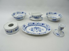 6 Teile Zwiebelmuster Mitterteich Schüssel Sauciere Kerzenhalter Platte Stövchen