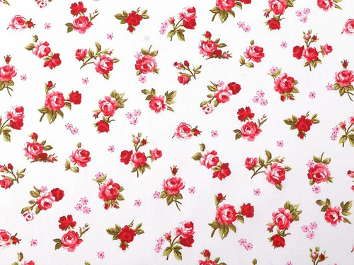 Baumwollstoff rosen blumen - baumwollstoff,
