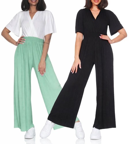 Hailys damen plissee jumpsuit - damen,