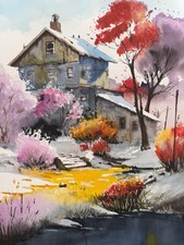 Aquarell Bild Gemälde Malerei