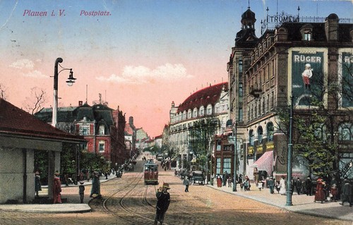 Plauen postplatz - ak,
