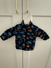 Topomini Jungen Fleecejacke in Dunkelblau mit Dinos Gr. 68