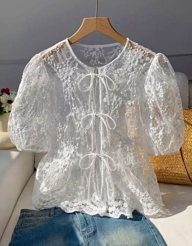 Weiße damen bluse spitze - damen,