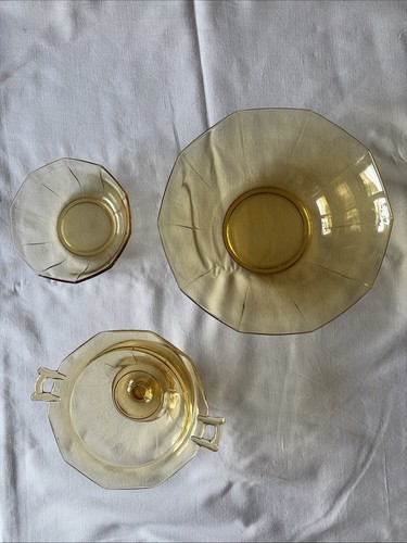 Vintage 3 bernsteinfarbene - vintage,