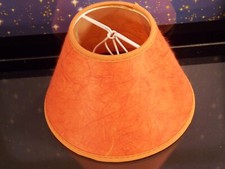 antiker Papier Lampenschirm rot/orange Aufsteckschirm Höhe 10,5 cm
