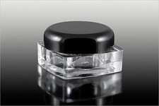 4x 3 ml Leere Acryl Dose Tiegel Tigel Dosen Quadrat S54