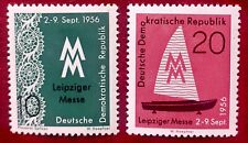 Briefmarken DDR Leipziger Herbstmesse 1956 Plauener Spitze Sport-Segelboot