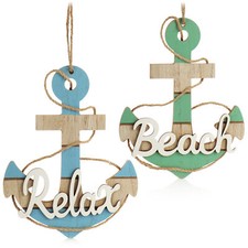 2x Hängedeko aus Holz -