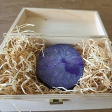 Lila Achat Scheibe 9 cm Ø