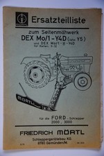 Parts List Mörtl Side Mower