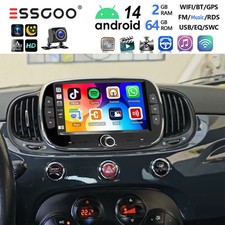 Android14 Bluetooth Autoradio Für Fiat 500 2007-2015 Carplay GPS SWC FM RDS +KAM