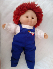 Zapf Puppe 1986 30cm rothaarig blau Kohlkopfpuppe Weichkörper