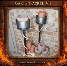 Gartenfackel für Wachsrollen