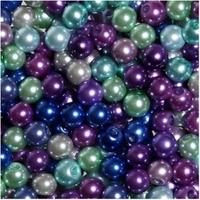 Glasperlen, Schmuckperlen, Bastelperlen, 6mm, bunt, 500 Stück, Schmuckherstel...