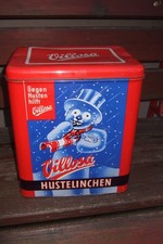 riesige alte Blechdose "Villosa Hustelinchen", gut erhalten
