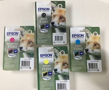 4 original Epson Tinten T1281