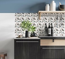 Fliesenaufkleber Küche Bad WC Fliesenspiegel Kachel Dekor Deko Klebe Folie matt