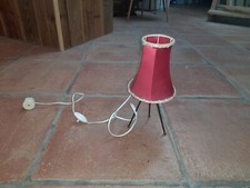 Vintage Lampe Tischlampe Nachtischlampe rot 50s 60s Midcentury Rockabilly