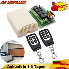 4-Kanal-DC 12V Wireless Funk-Fernbedienung Schalter 2 Handsender + Empfänger DHL