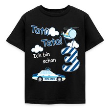 Ich Bin Schon 3 Polizeiauto Geburtstagskind Kinder T-Shirt