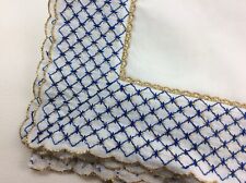 Lomonosov Kobaltnetz Tischdecke Mitteldecke Blau Gold quadratisch