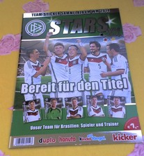 Team-Sticker Sammelalbum WM 2014 kicker duplo hanuta Kinder Riegel Fußball Stars
