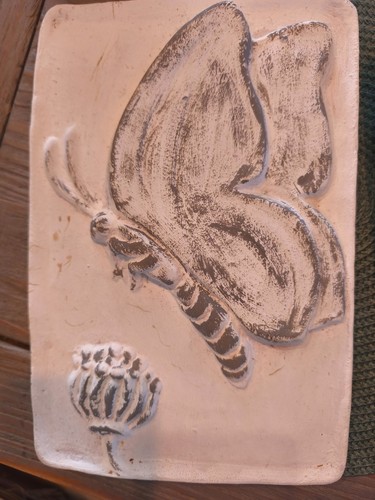 Terracotta wandrelief platte - terracotta,