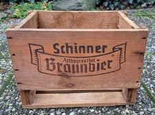 SCHINNER BRÄU Bayreuth Bierkasten Bierkiste Holz Braunbier Oberfranken vintage 