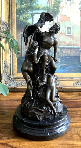 Bronzefigur prometheus gott - bronzefigur,