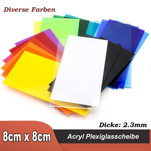 8x8cm farbig durchgefärbt - 8x8cm,