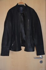 Super, coole, schwarze Herren Ziegen Leder Jacke Gr. M - TOP - wie NEU