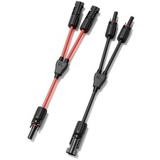 1paar Verteiler Buchse 2 Fach Y Solarstecker Solarpanel Kabel Adapter Solarkabel
