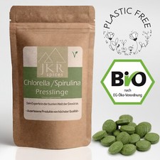 400 Stk Bio Spirulina Chlorella Presslinge je 500 mg - Algen Tabs | plastikfrei