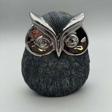 Deko-Eule Anthrazit-Silber –