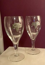 2 Weingläser mit Silberner