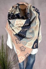 Hochwertiger XXL Wende-Schal Kaschmirmix Viskose Kaschmir Muster Tuch 190x68