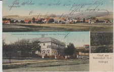 Ak Beiersdorf 1919 Gasthaus/Materialhandlung Preusche Löbau Schönbach Cunewalde
