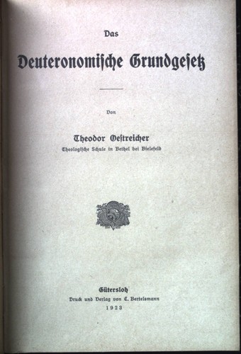 Das deuteronomische - das,