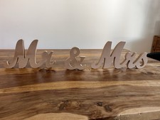 Schriftzug Holz MR & MRS Buchstaben Holz Hochzeit Tischdeko Geschenkidee Deko