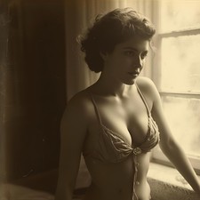 Dame Frau Model Vintage Retro