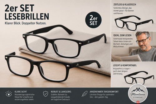 Montana lesebrille herren - 2x,