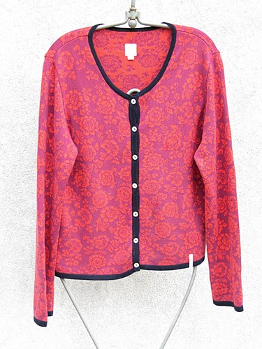Damen strickjacke rot - strickjacke, mit